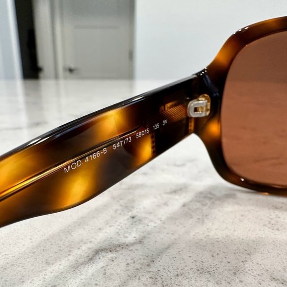 Versace Designer Brown Tortoiseshell and Bling Sunglasses main image 8